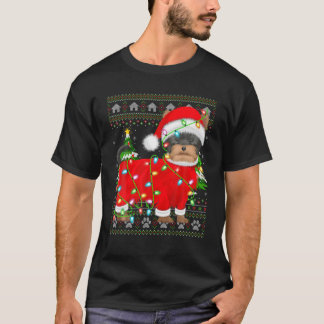 Funny Xmas Licht Ugly Santa Yorkshire Terrier C T-Shirt