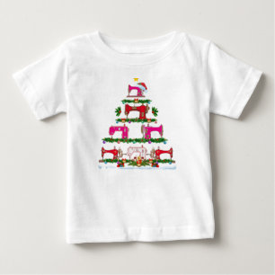 Funny Xmas Lighting Nähmaschine Weihnachtsbaum Baby T-shirt