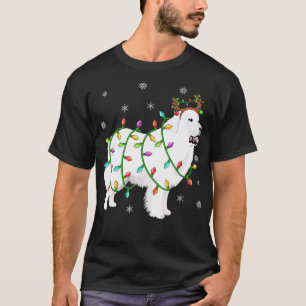 Funny Xmas Lighting Reindeer Hat Great Pyrenäen C T-Shirt