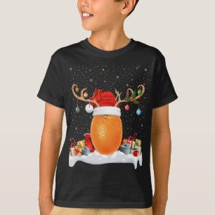 Funny Xmas Lighting Rentier Weihnachtsmannmütze Or T-Shirt