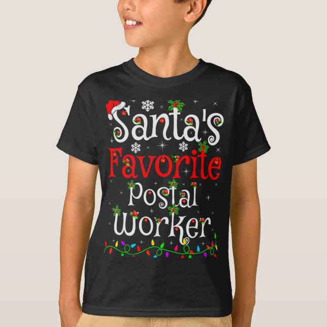 Funny Xmas Lighting Santas Favorite Stal Worker C  T-Shirt (Vorderseite)