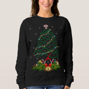 Funny Xmas Lighting Weihnachtsmannmütze Nurse Weih Sweatshirt
