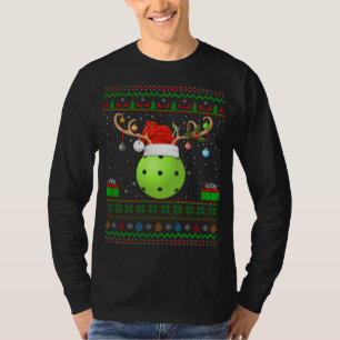 Funny Xmas Lighting Weihnachtsmannmütze Ugly Pickl T-Shirt