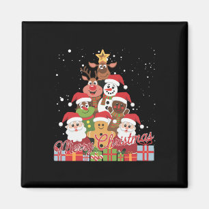 Funny Xmas Santa Gingerbread Snowman Reindeer Chri Magnet