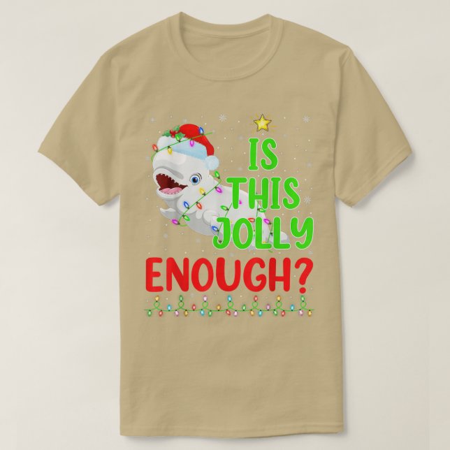 Funny Xmas Tree Is This Jolly Enough Beluga Whale T-Shirt (Design vorne)