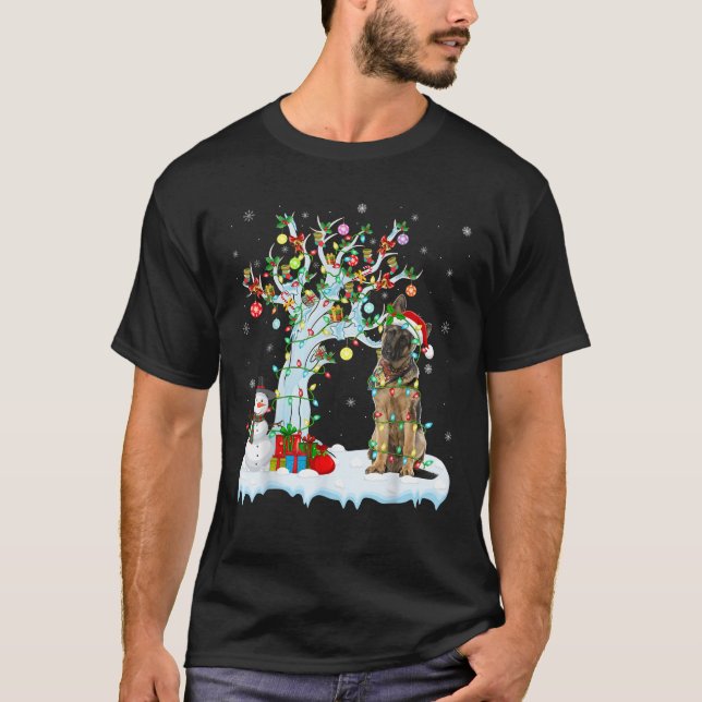 Funny Xmas Tree Lighting Weihnachtsmannmütze Germa T-Shirt (Vorderseite)