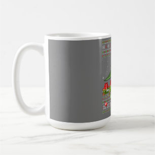 Funny Xmas Ugly Santa Riding Pterodactyl Bird Chri Kaffeetasse