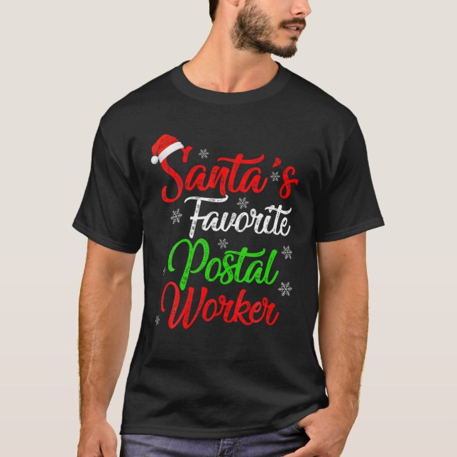 Funny Xmas Weihnachts Lieblingspostalin Christma T-Shirt (Vorderseite)