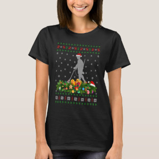 Funny Xmas Weihnachtsmannmütze Ugly Metal Detectio T-Shirt