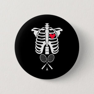 Funny Xray Halloween Kostüm Rib Cage Skeleton Bad Button
