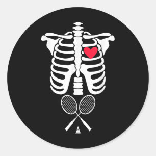 Funny Xray Halloween Kostüm Rib Cage Skeleton Bad Runder Aufkleber