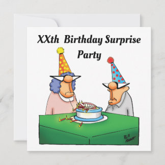 Funny XX. Geburtstag Überraschung Party Einladunge Einladung