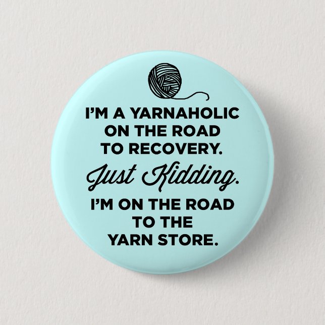 Funny YarnaAlkoholischer Button (Vorderseite)