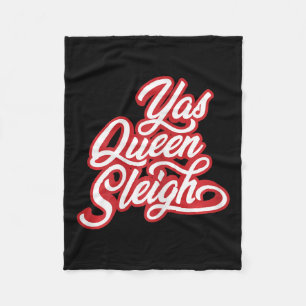 Funny Yas Queen Sleigh Fleecedecke