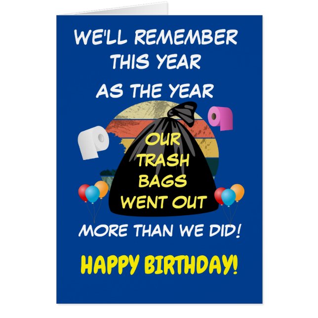 Funny Year 2020 Carte d'anniversaire personnalisab (Devant)
