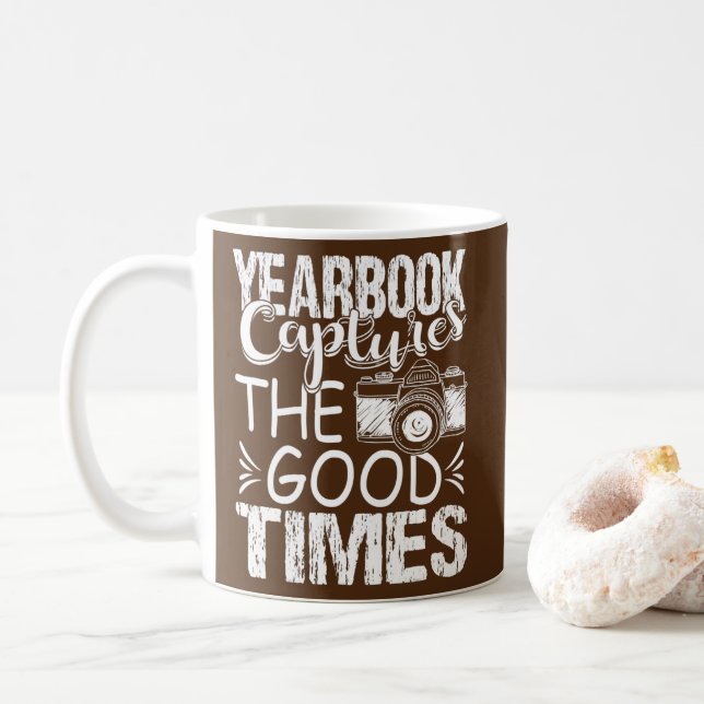 Funny Yearbook Quote Teacher Fotograf  Kaffeetasse (Mit Donut)
