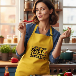Funny Yellow Apron - Spicy Food & Sarcastic  Schürze