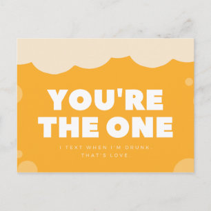 Funny Yellow Betrunken Postkarte