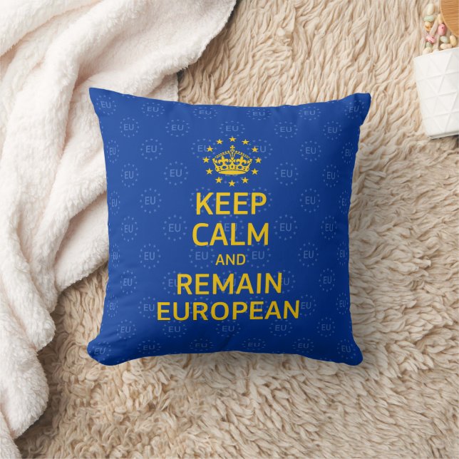 Funny Yellow Blue Behielt Calm Crown Europe Modern Kissen (Decke)