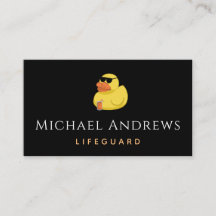 Funny Yellow Duck & Cocktail Lifeguard Beach Thema