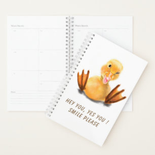 Funny Yellow Duck Playful Wink Happy Lächeln Cart Planer