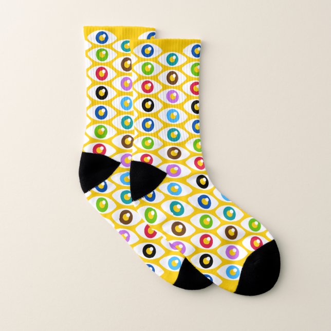 Funny Yellow Eyes Men Women Socken (Paar)
