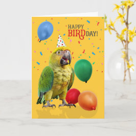 Funny Yellow Head Amazon Parrot Birthday Humor Karte