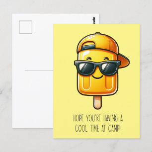 Funny Yellow Popsicle Pub Postcard Postkarte