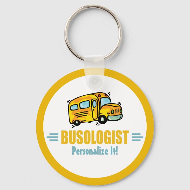Funny Yellow School Busfahrer humorvoll Schlüsselanhänger (Vorderseite)