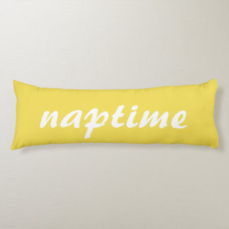Funny Yellow und White Naptime Seitenschläferkissen