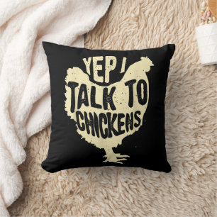 Funny Yep Ich spreche mit Hühnern Geschenk Coole T Kissen