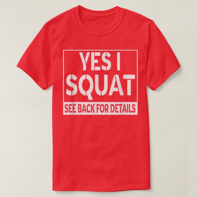 Funny Yes I Squash Siehe Zurück für Details Workou T-Shirt (Design vorne)
