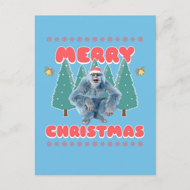 Funny Yeti - Frohe Weihnachten (Vorderseite)
