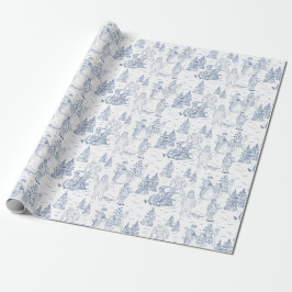 Funny Yeti Monsters Antikes Wintertoilmuster Geschenkpapier