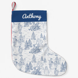 Funny Yeti Monsters Antikes Wintertoilmuster Kleiner Weihnachtsstrumpf