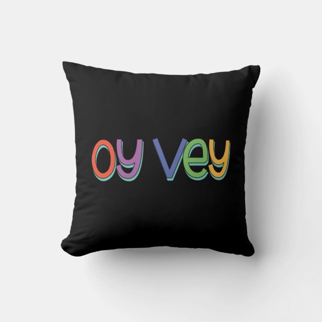 Funny Yiddish Phrase - Oy Vey, jüdisches Weihnacht Kissen (Vorderseite)
