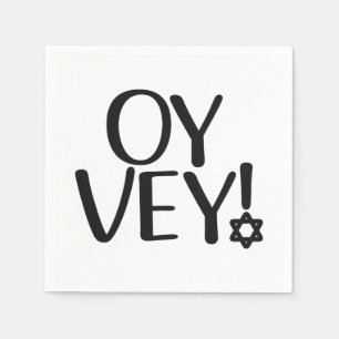 Funny Yiddish Phrase - Oy Vey, jüdisches Weihnacht Serviette