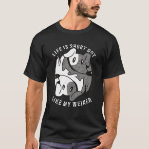 Funny Ying Yang Dog Dackel Zitat T-Shirt
