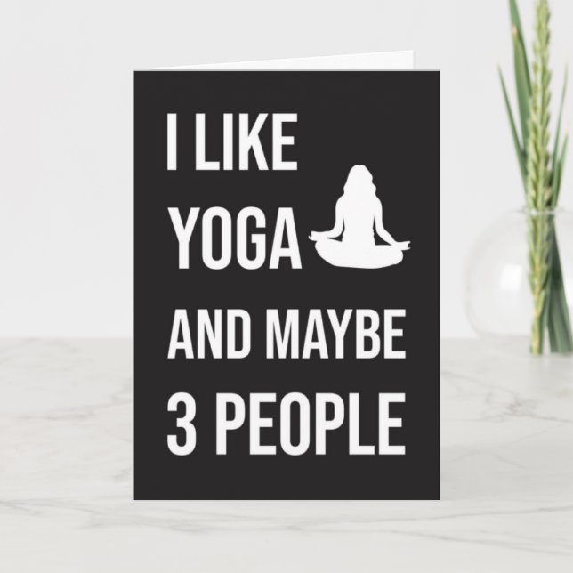 Funny Yoga Cards Meditation Frieden Karte (Vorderseite)