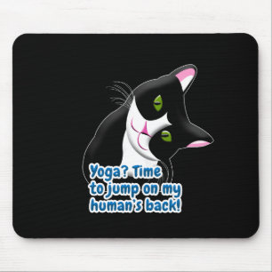 Funny Yoga Cat Mousepad