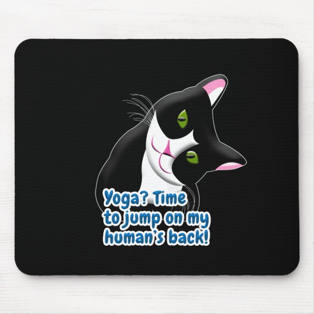 Funny Yoga Cat Mousepad (Vorne)
