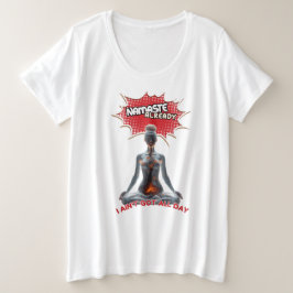Funny Yoga Comic Pop Große Größe T-Shirt