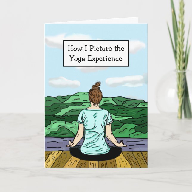 Funny Yoga Friendship Denken über Sie Karte (Vorderseite)