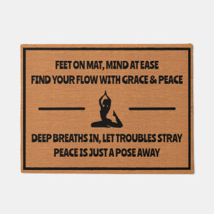 Funny Yoga Meditation Zen Spaß Minimalistisch Brow Fußmatte