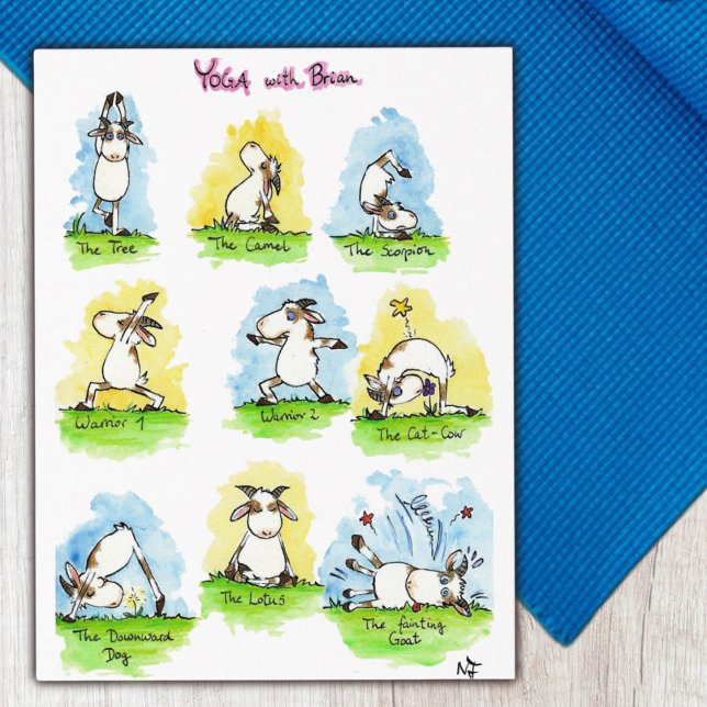 Funny Yoga Postkarte (Von Creator hochgeladen)