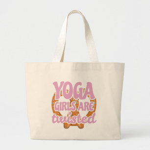 Funny Yoga Quote Gift Yoga Girls Are Twisted Gift Jumbo Stoffbeutel