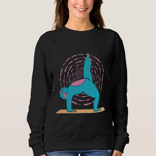 Funny Yoga Sloth Sweatshirt (Vorderseite)