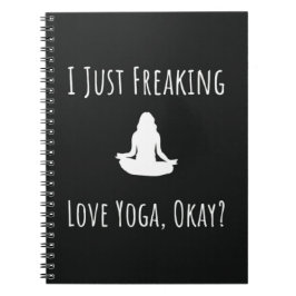 Funny Yoga spendet Spaß Frauen für ihr Mädchen Notizblock