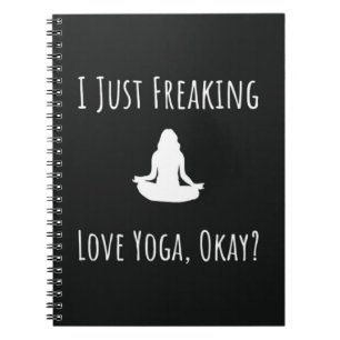 Funny Yoga spendet Spaß Frauen für ihr Mädchen Notizblock