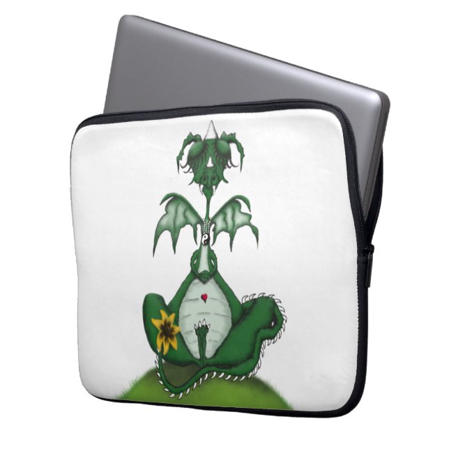 Funny Yogi Dragon Painting Laptopschutzhülle (Vorderseite Links)